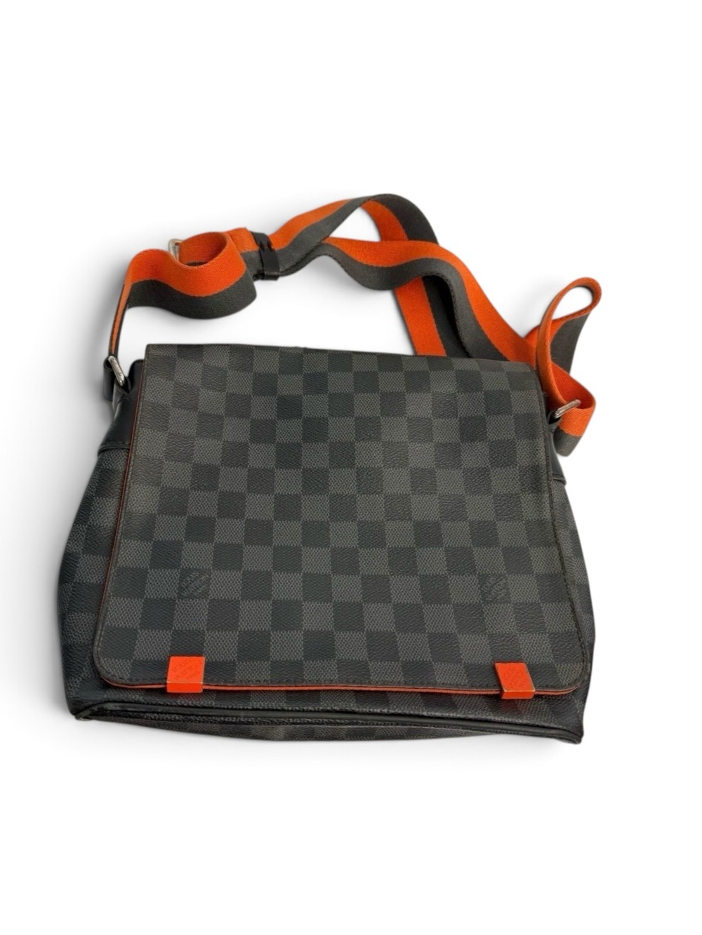Louis Vuitton Damier Graphite District PM Messenger Bag – Orange